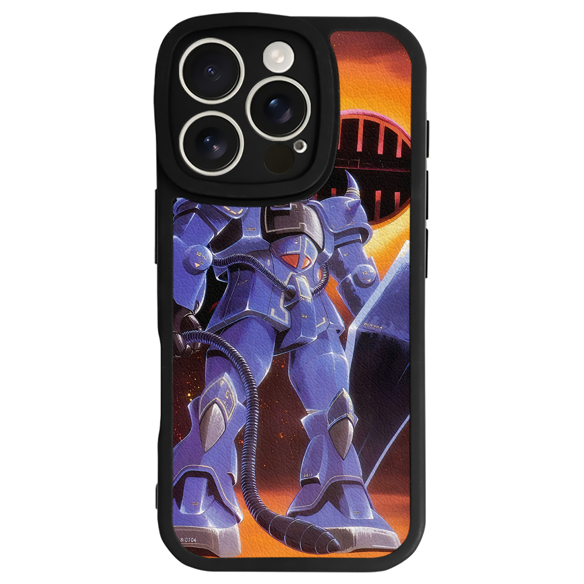 （画像用） 機動戦士ガンダム Mobile Suit Gundam 【iPhone 16シリーズ対応】シリコンスマホケース（レザー調） 材質：シリコン